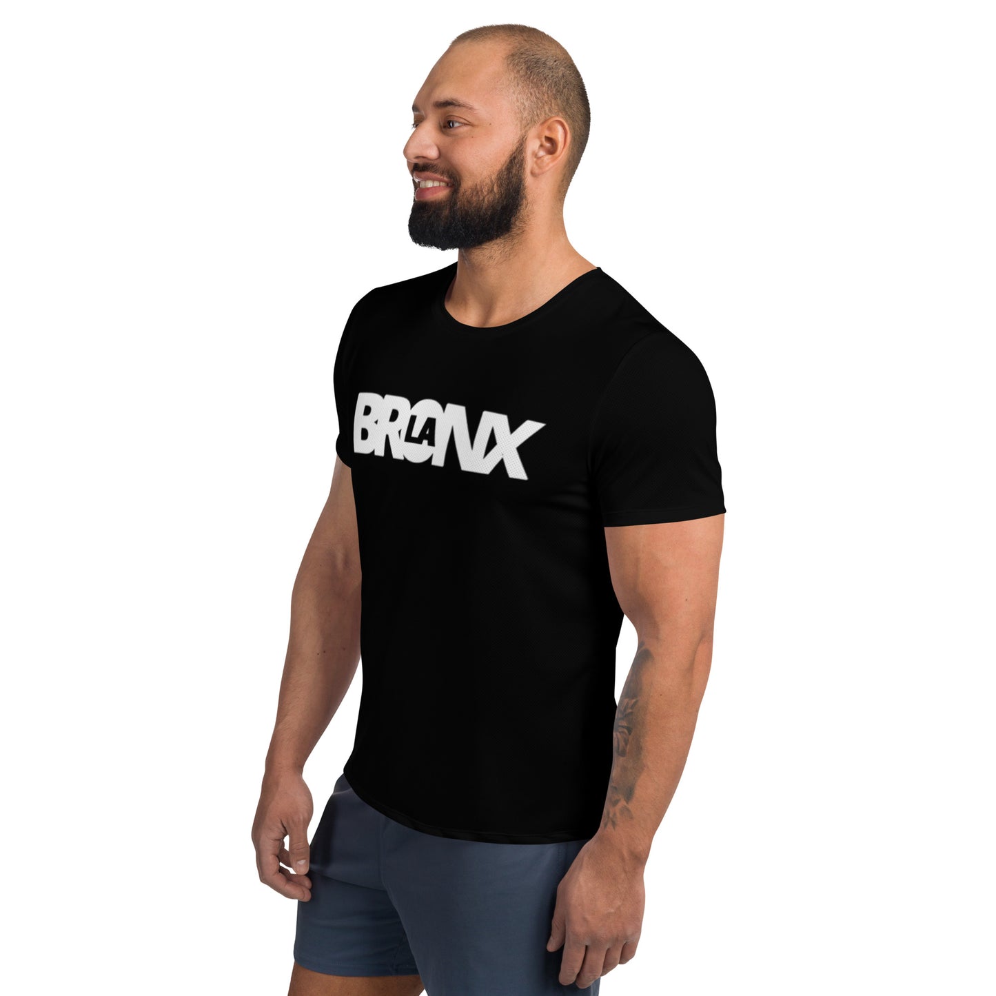 LaBronx Logo (Blk) All-Over Print Men's Athletic T-shirt