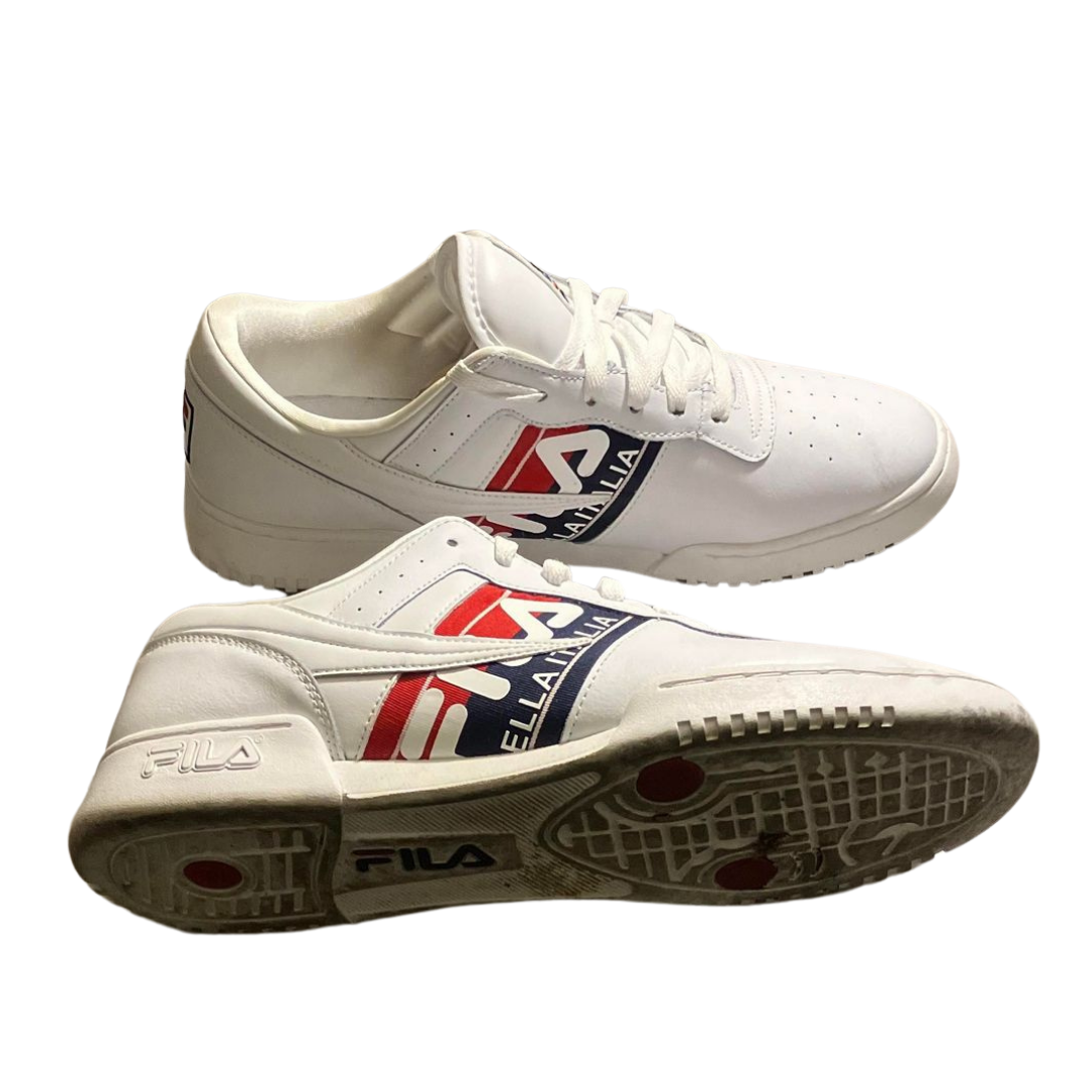 Original Fitness FILA Logo Tape (White/Navy/Red) - #BigBlockBoutique #Resale