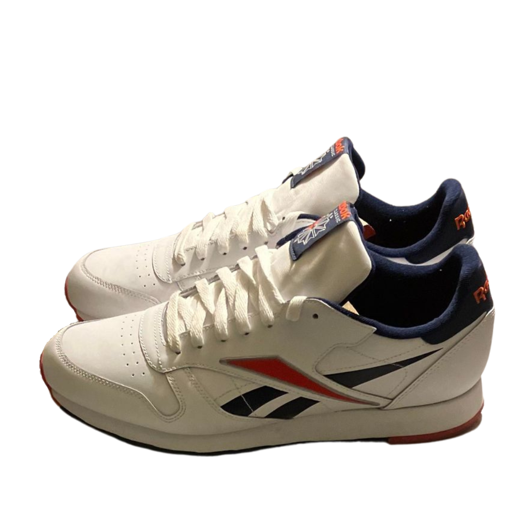 Reebok Classic Leather MU Men Hommes Running -Course A Pied (white/radred/conavy) - #BigBlockBoutique #Resale