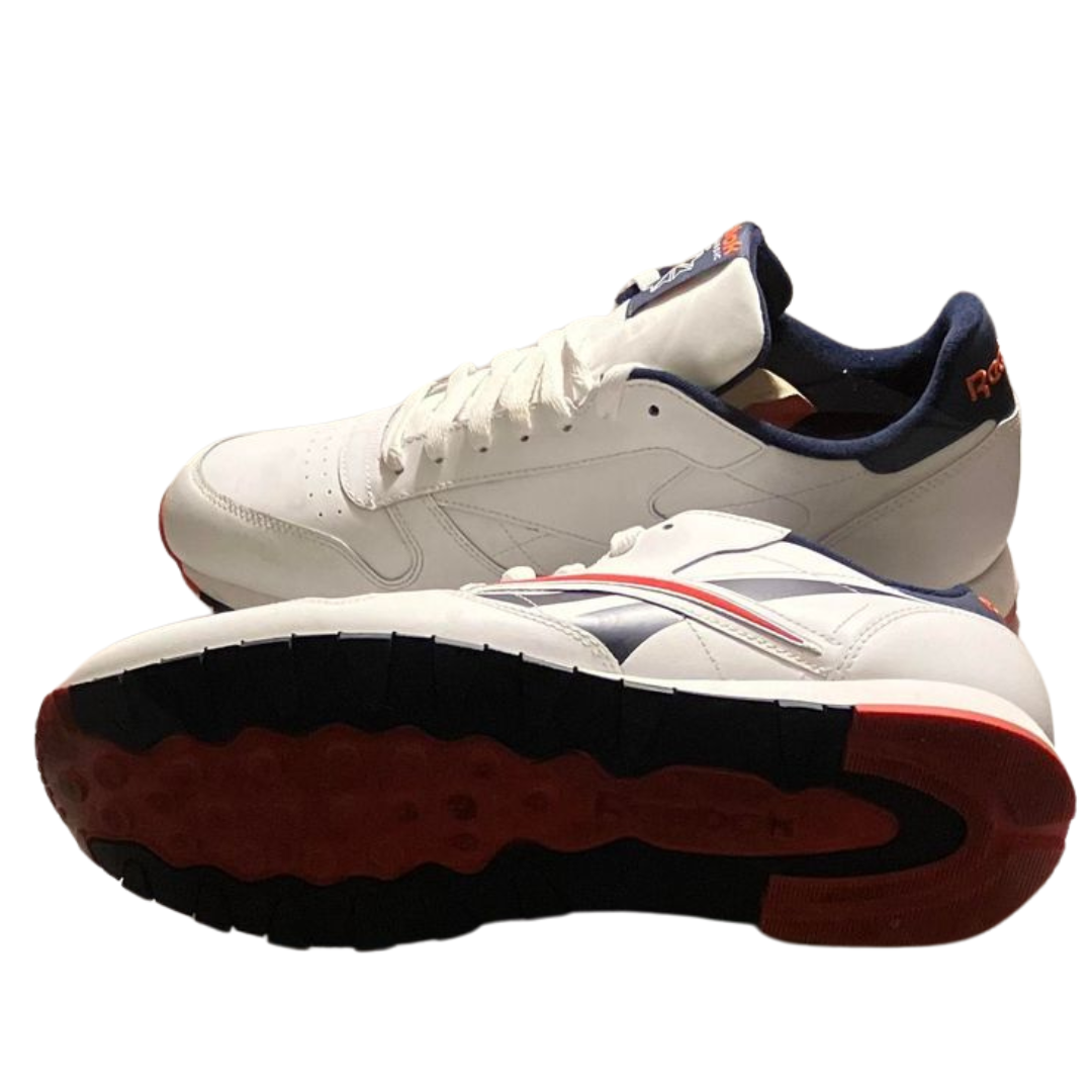 Reebok Classic Leather MU Men Hommes Running -Course A Pied (white/radred/conavy) - #BigBlockBoutique #Resale