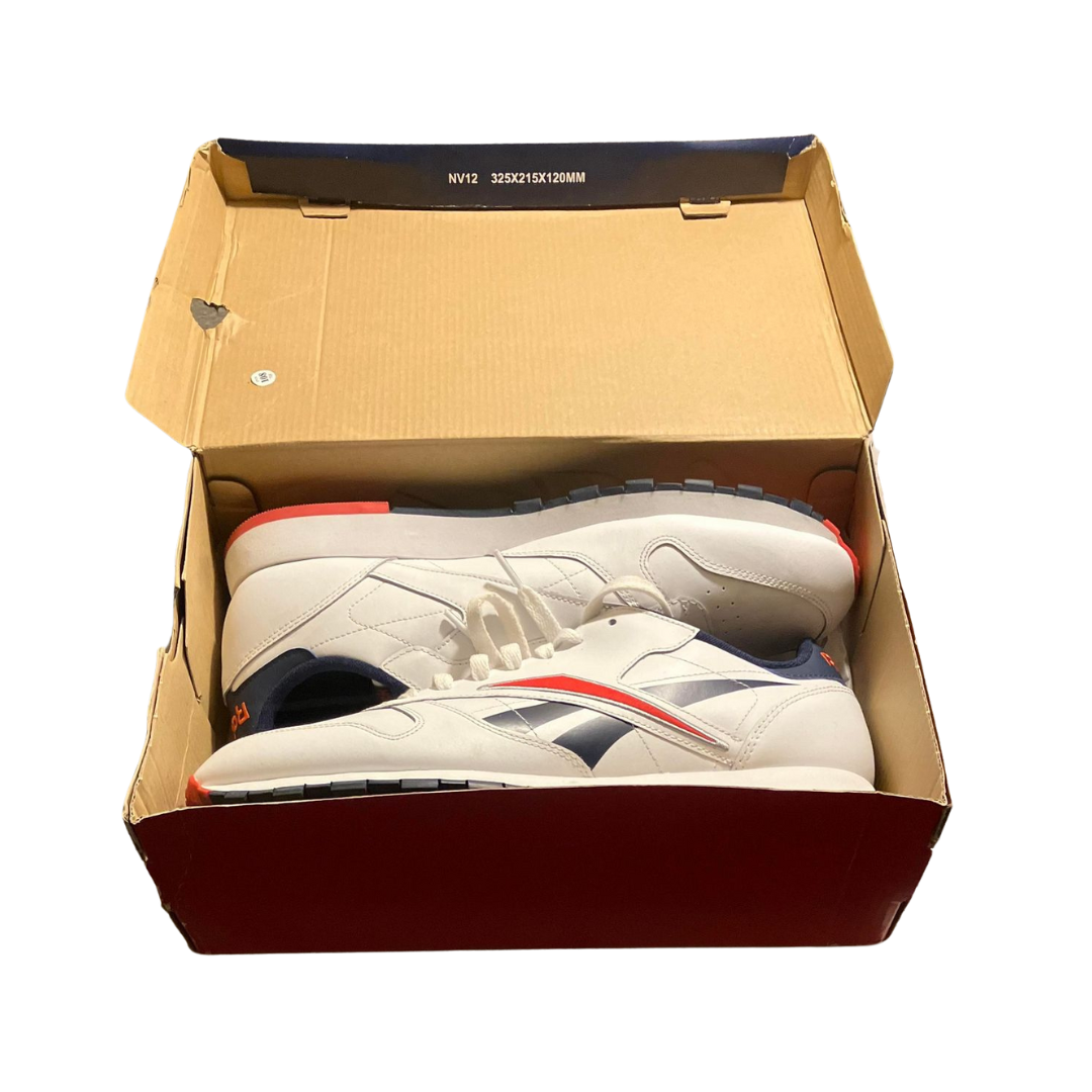 Reebok Classic Leather MU Men Hommes Running -Course A Pied (white/radred/conavy) - #BigBlockBoutique #Resale