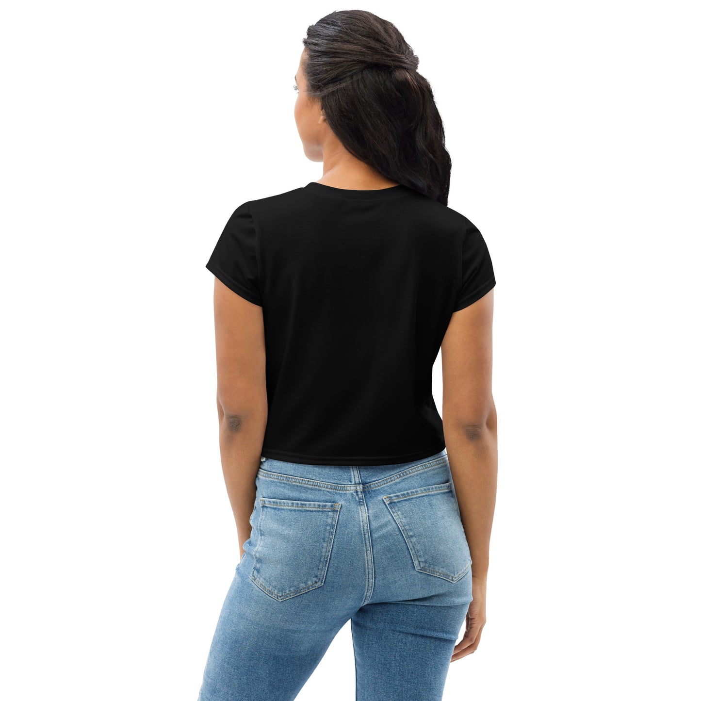 Leisurely Loaded Ladies All-Over Print Crop Tee