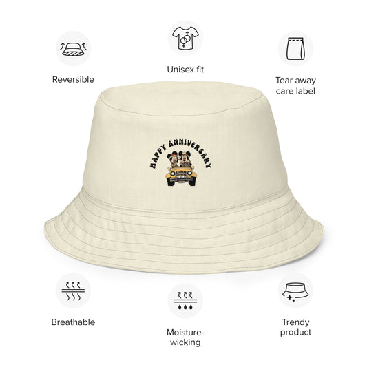 Happy Anniversary Reversible bucket hat