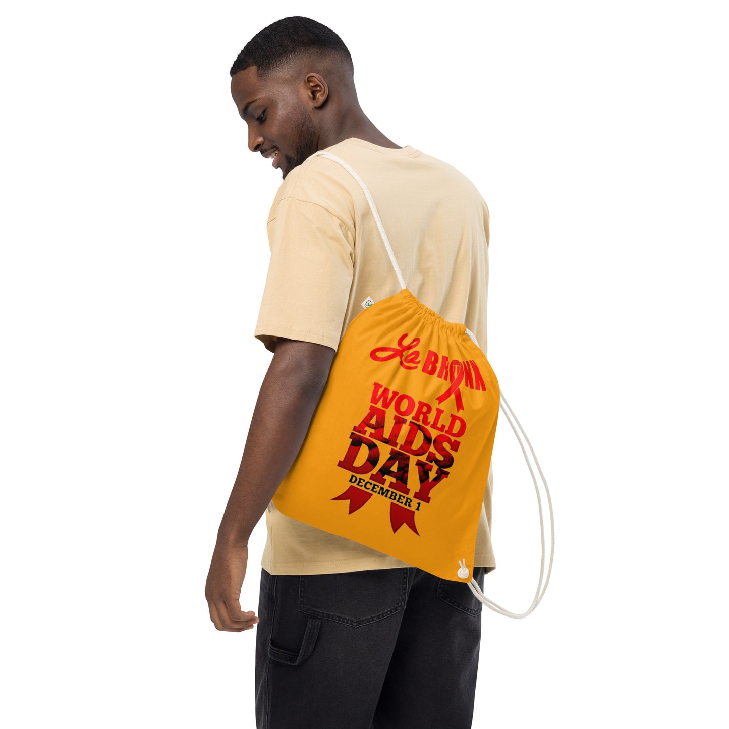 LaBronx - World Aids Day Organic cotton drawstring bag