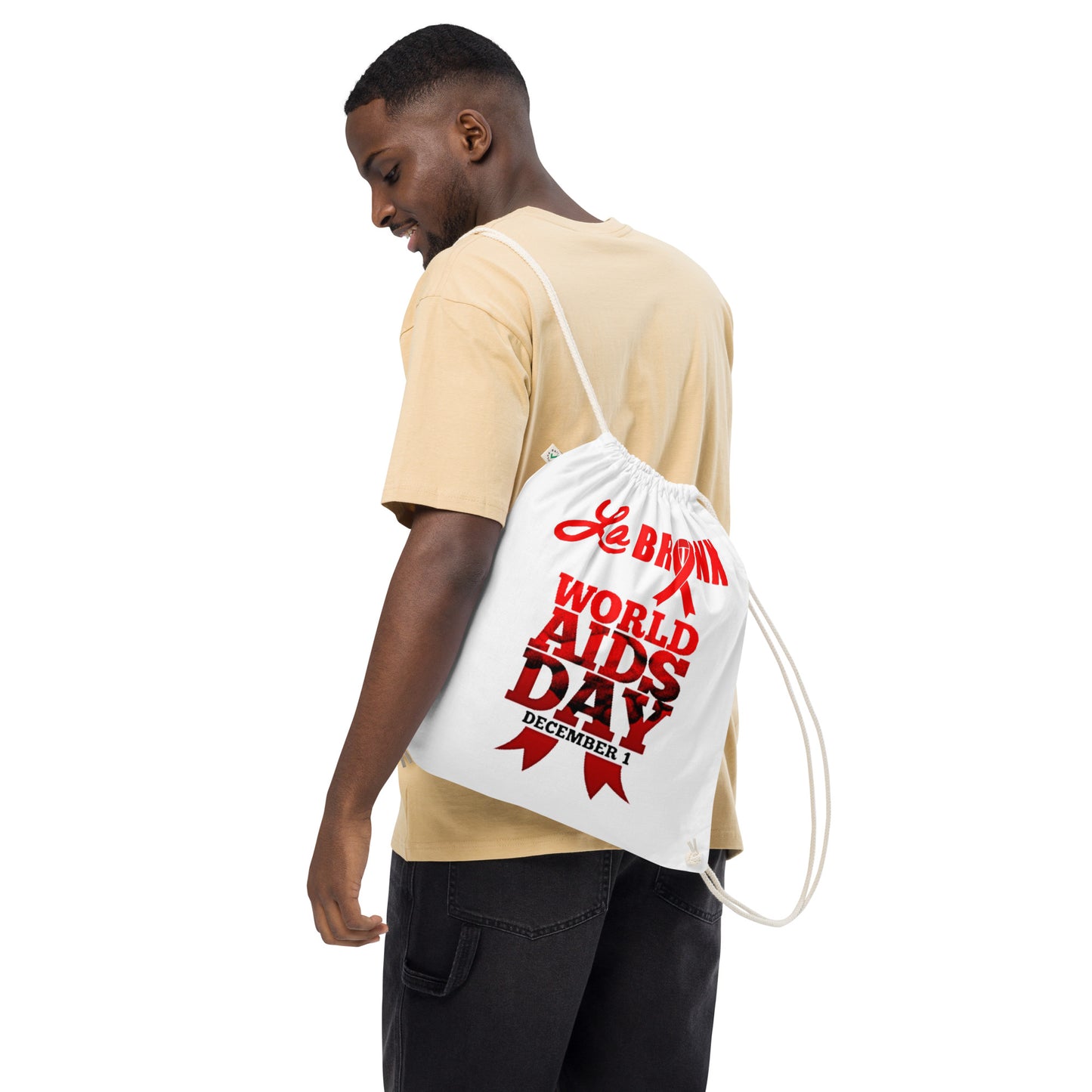 LaBronx - World Aids Day Organic cotton drawstring bag