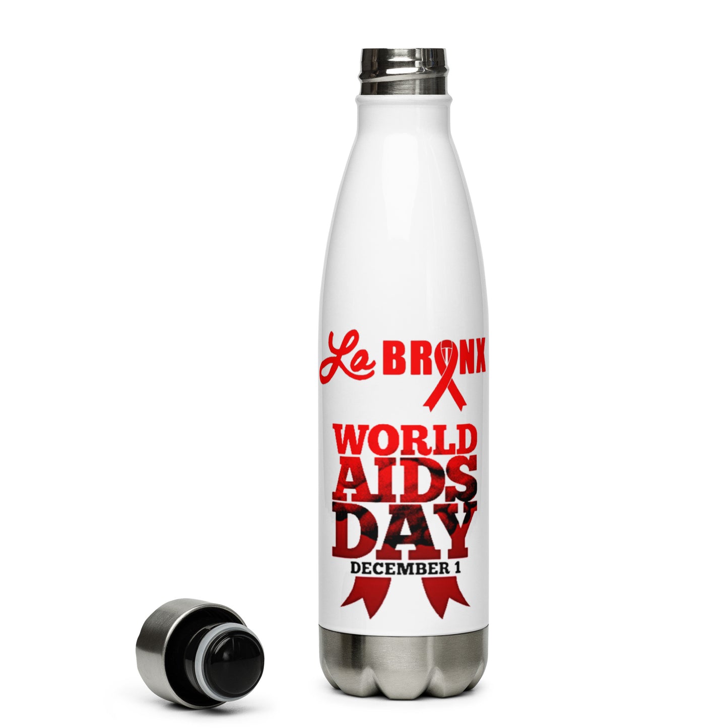 LaBronx - World Aids Day Stainless Steel Water Bottle